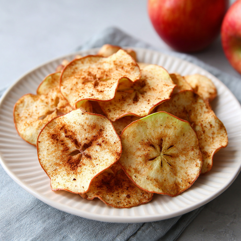 Air Fryer Apple Chips With Cinnamon Sugar - Air Fryer Apple Chips With Cinnamon Sugar