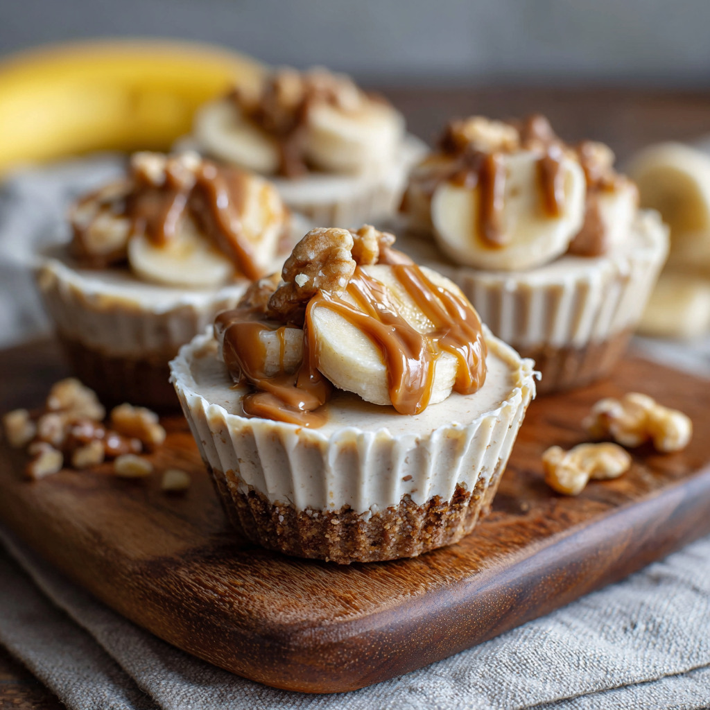Frozen Greek Yogurt Peanut Butter Banana Cups
