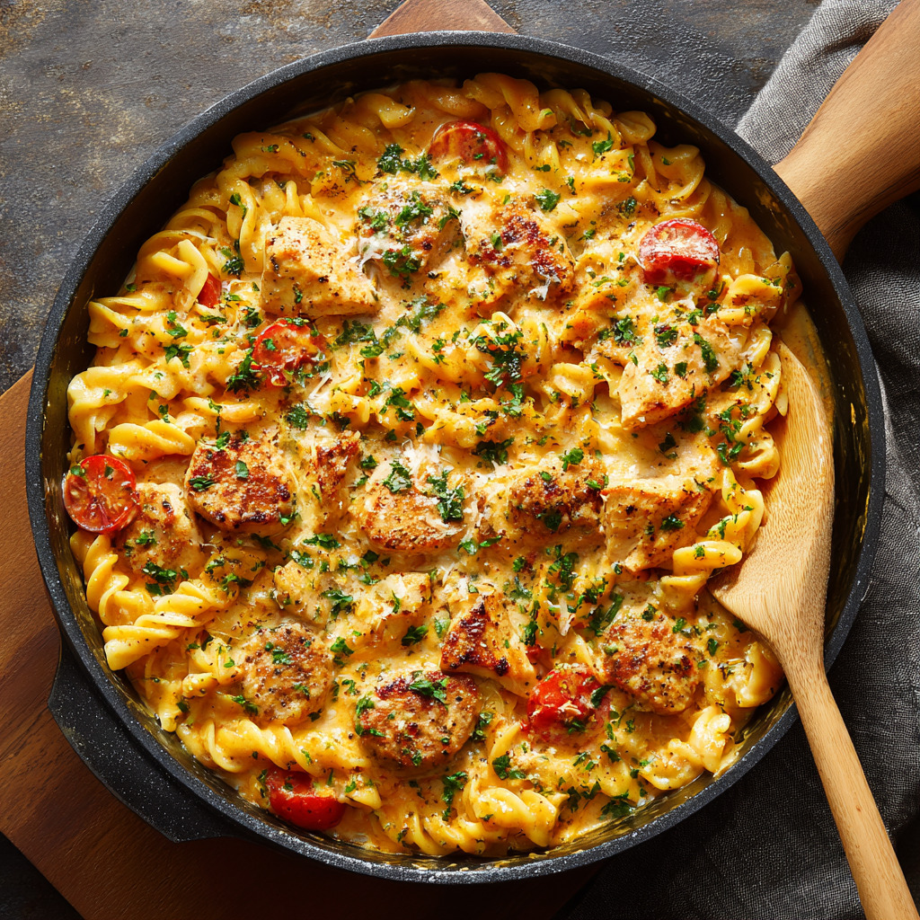 One-Pot Smoky Cheddar Ranch Chicken And Sausage Pasta - Smoky Cheddar Ranch Chicken And Sausage Pasta