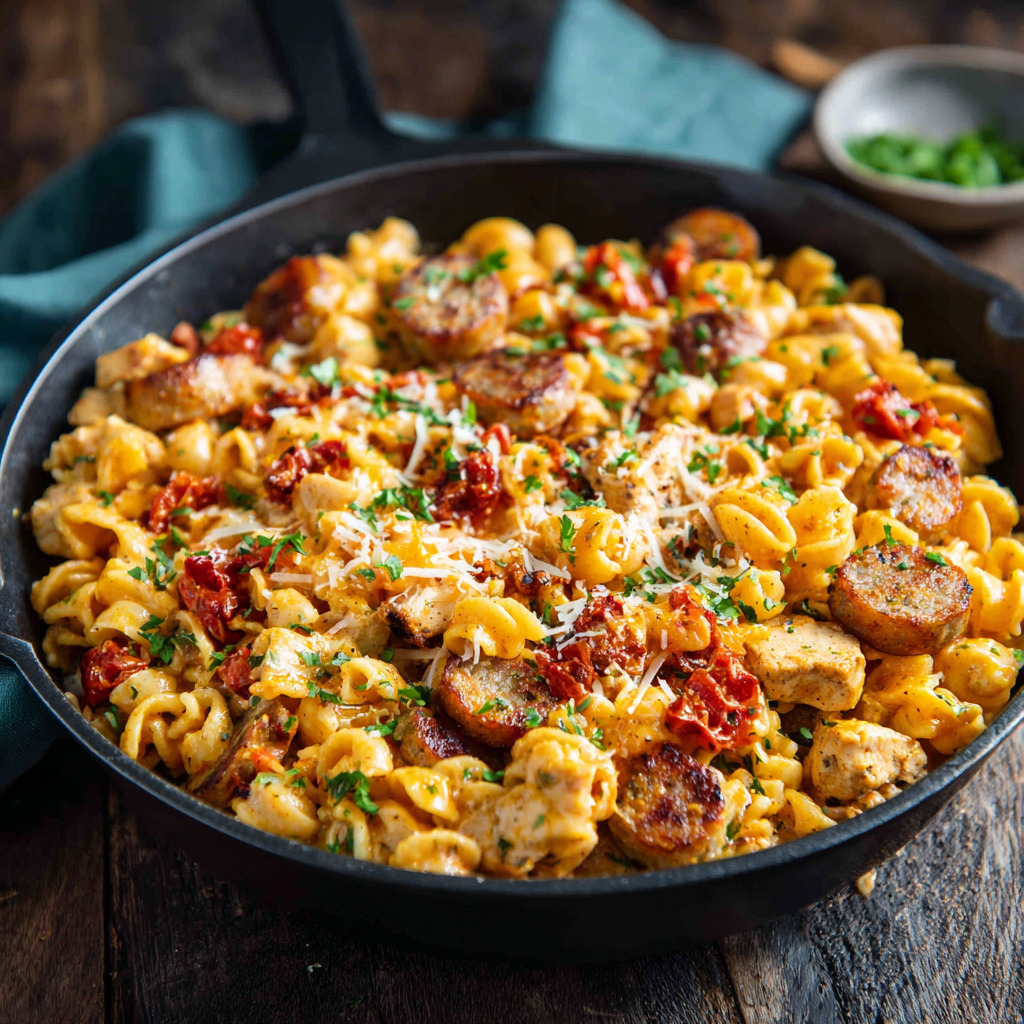 One-Pot Smoky Cheddar Ranch Chicken And Sausage Pasta - Smoky Cheddar Ranch Chicken And Sausage Pasta1