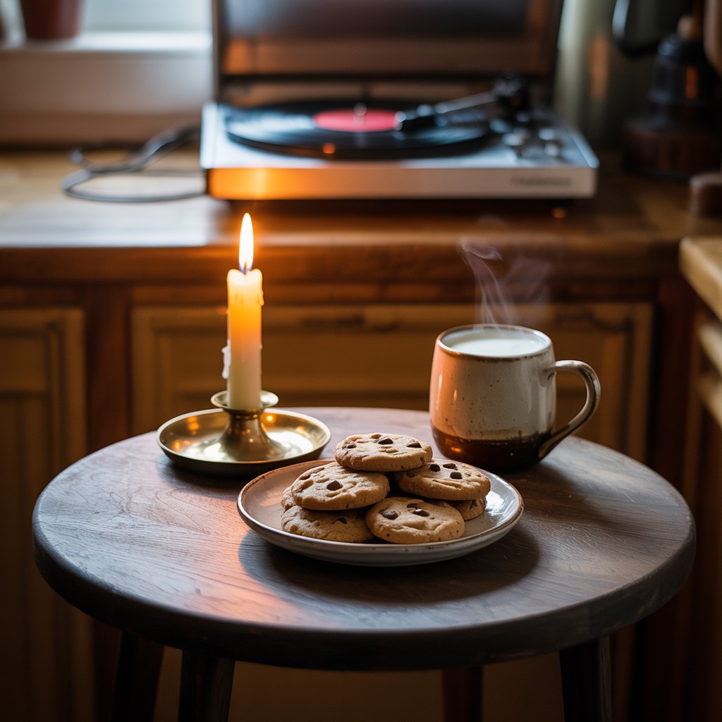 My Midnight Snack Ritual: A Cookie, A Candle, A Jazz Playlist