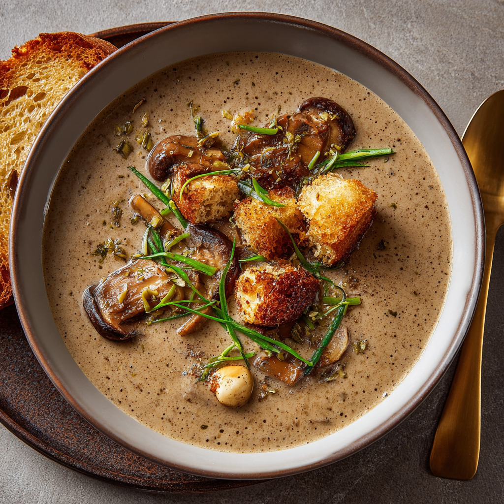 Creamy Chestnut Mushroom Soup - Creamy Chestnut Mushroom Soup