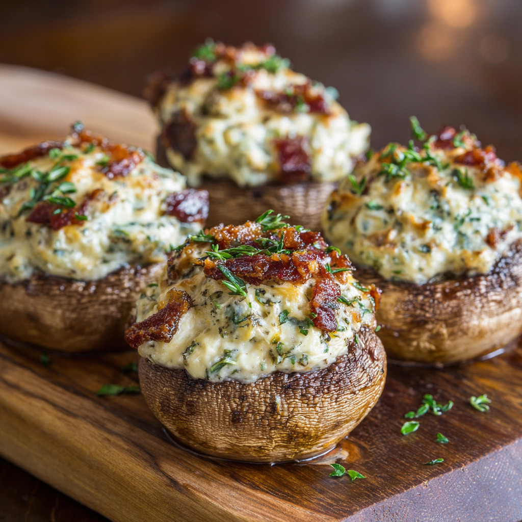 Creamy Stuffed Mushrooms