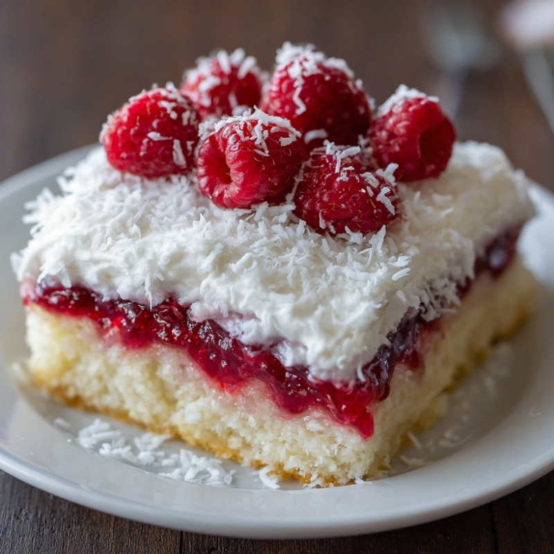Nostalgic Raspberry Zinger Poke Cake - PP100 Thumb Raspberry Zinger Poke Cake