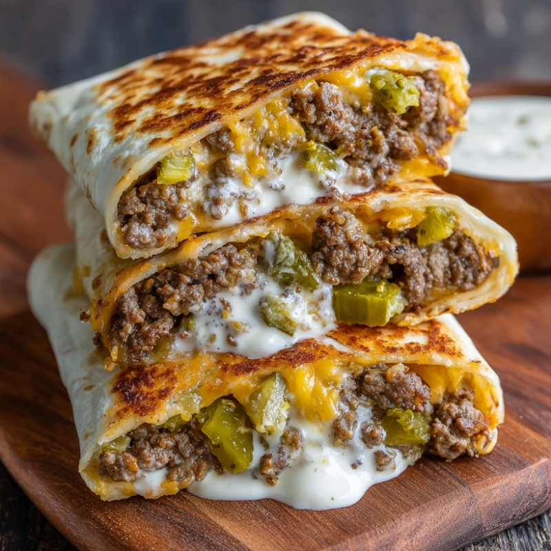 Crispy Air Fryer Cheeseburger Wraps - PP102 Thumb Crispy Air Fryer Cheeseburger Wraps