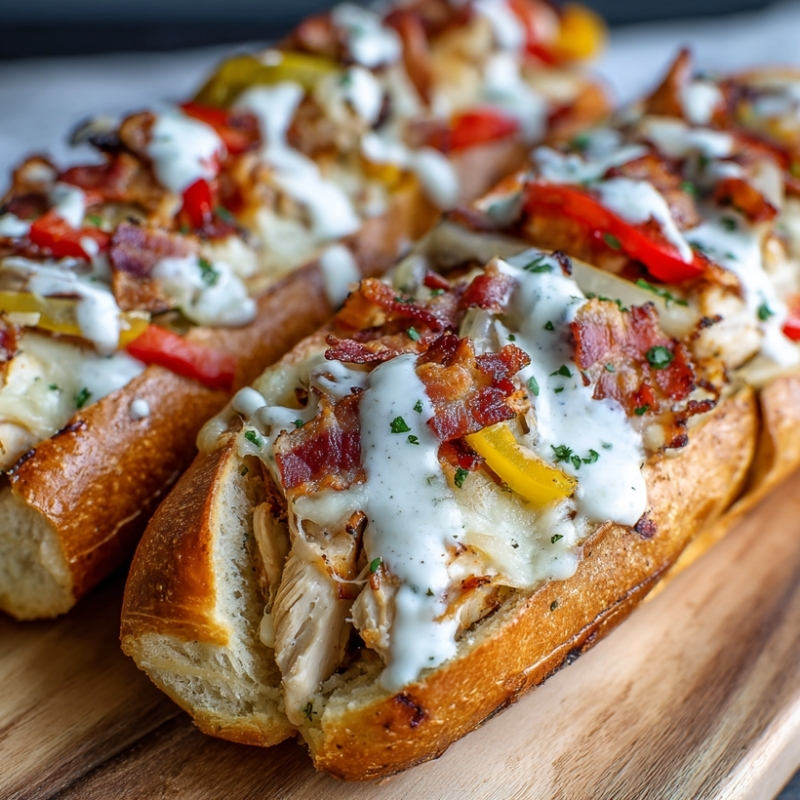 Loaded Chicken Bacon Ranch Subs - PP113 Thumb Loaded Chicken Bacon Ranch Subs