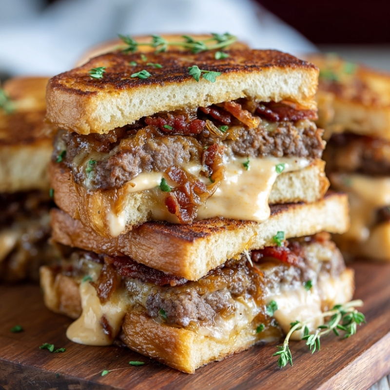Bold & Juicy Spicy Patty Melts On Texas Toast - PP124 Thumb Cheesy Spicy Patty Melts on Texas Toast