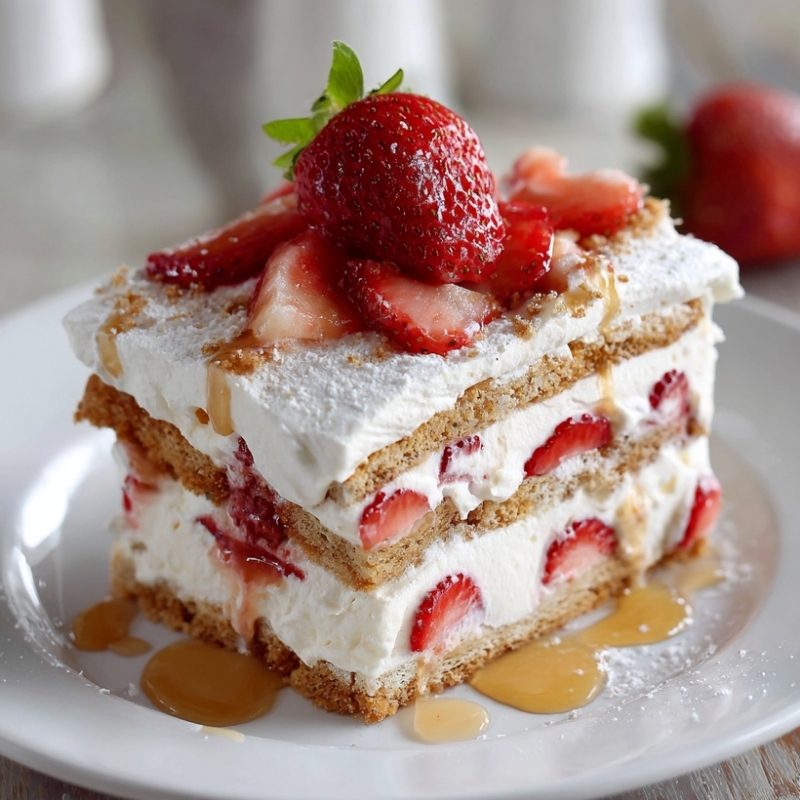 Dreamy Strawberry Icebox Cake - PP91 Thumb Strawberry Icebox Cake