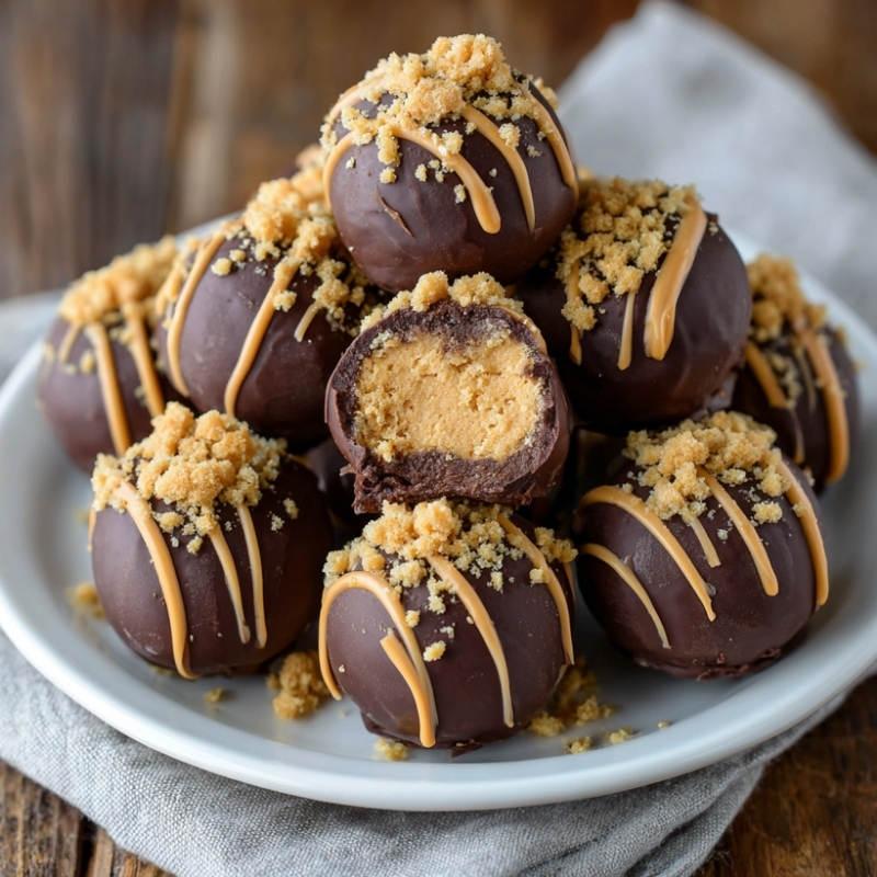 Creamy No-Bake Peanut Butter Cheesecake Balls - PP94 Thumb No Bake Peanut Butter Cheesecake Balls
