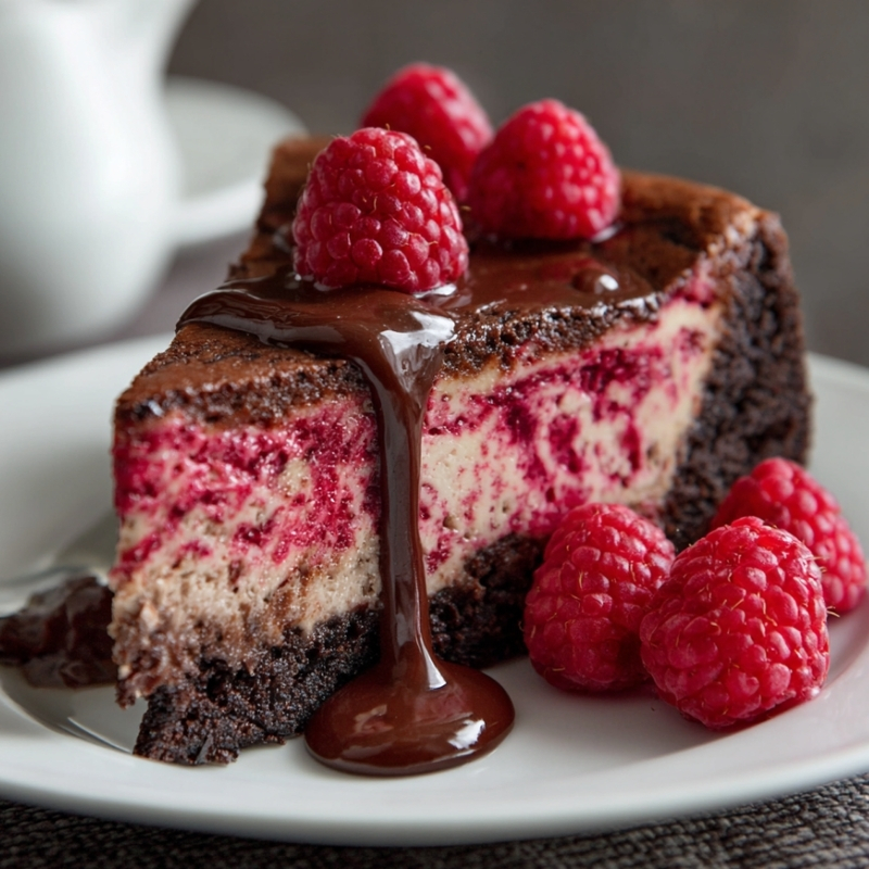 Dark Chocolate Raspberry Cheesecake - PP98 Thumb Creamy Dark Chocolate Raspberry Cheesecake